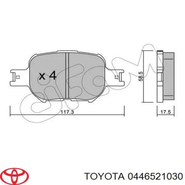 Тормозні колодки Toyota 0446521030
