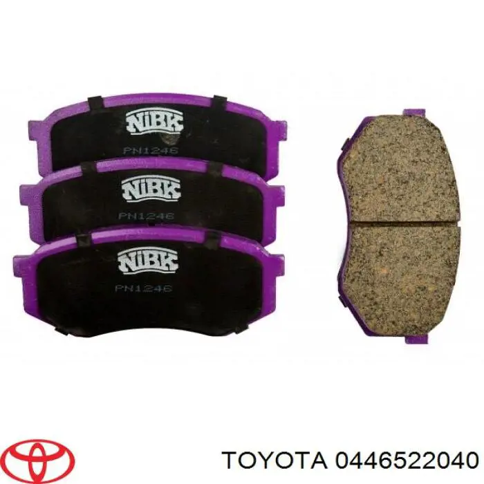 0446522040 Toyota Передні гальмівні колодки