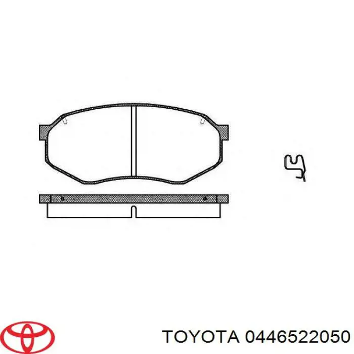 0446522050 Toyota колодки гальмівні передні, дискові
