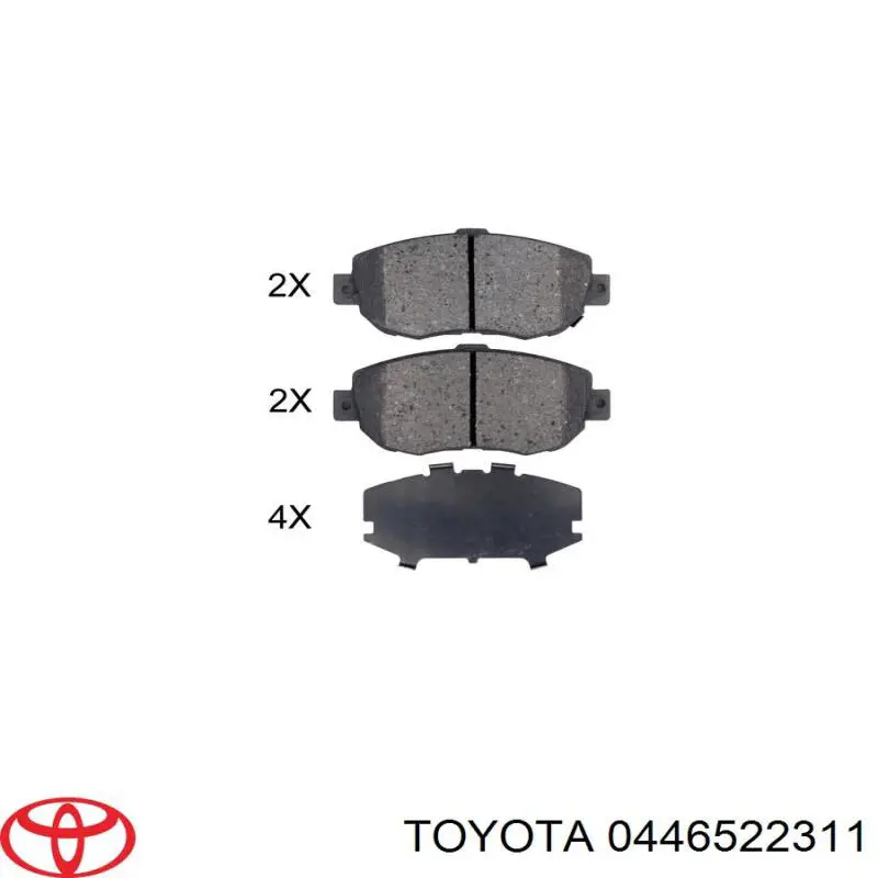 Передні тормозні колодки 0446522311 Toyota