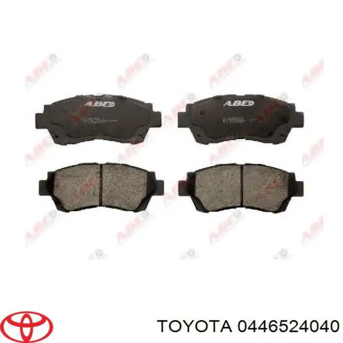 0446524040 Toyota колодки гальмівні передні, дискові