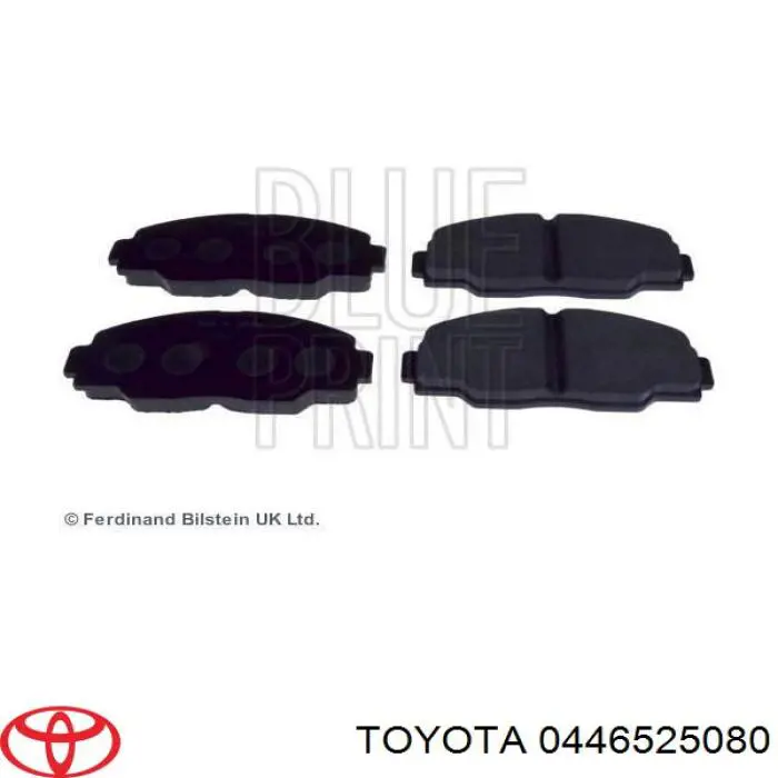 Колодки гальмівні передні, дискові 0446525080 Toyota