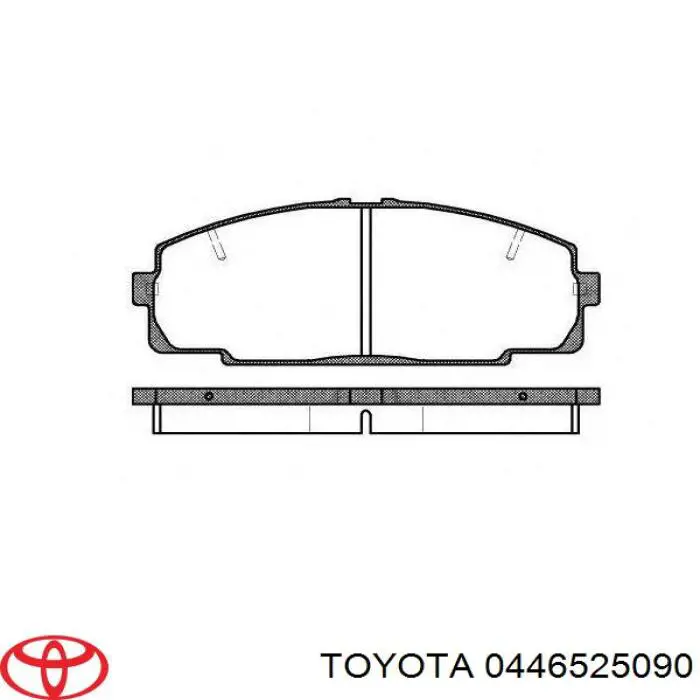 0446525090 Toyota колодки гальмівні передні, дискові
