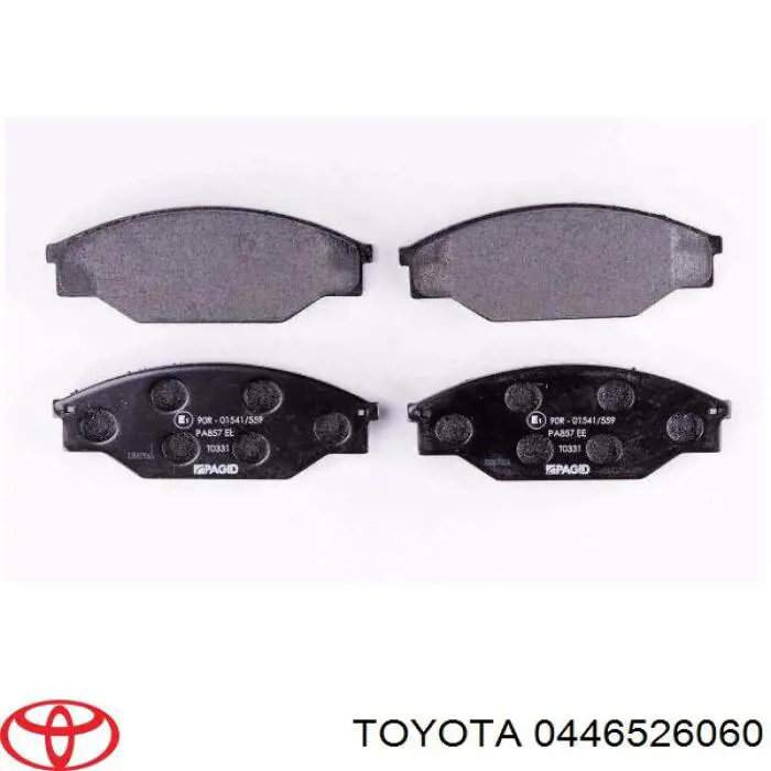 Колодки гальмівні передні, дискові 0446526060 Toyota