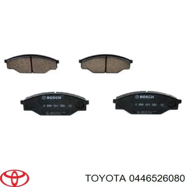 0446526080 Toyota колодки гальмівні передні, дискові