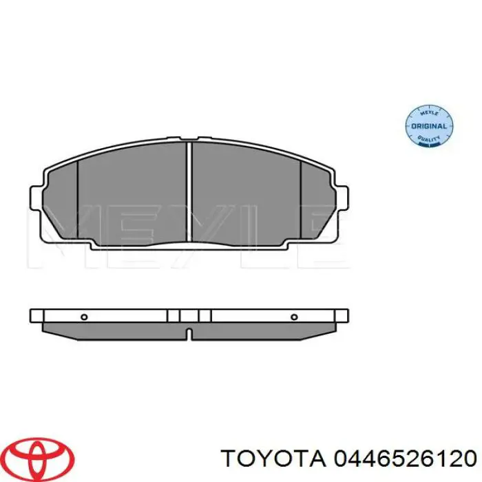 0446526120 Toyota колодки гальмівні передні, дискові