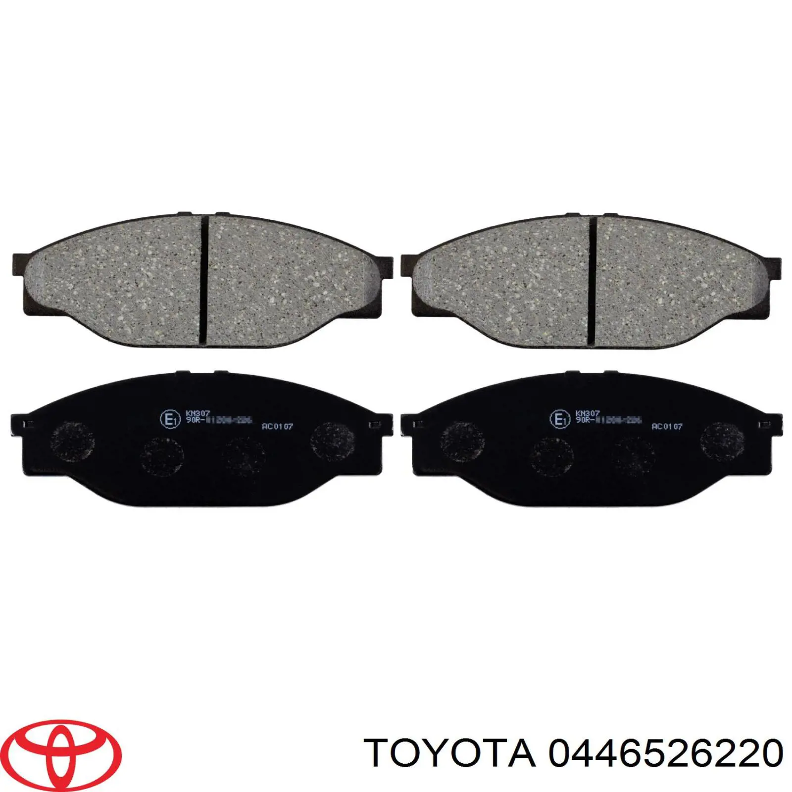 0446526220 Toyota колодки гальмівні передні, дискові