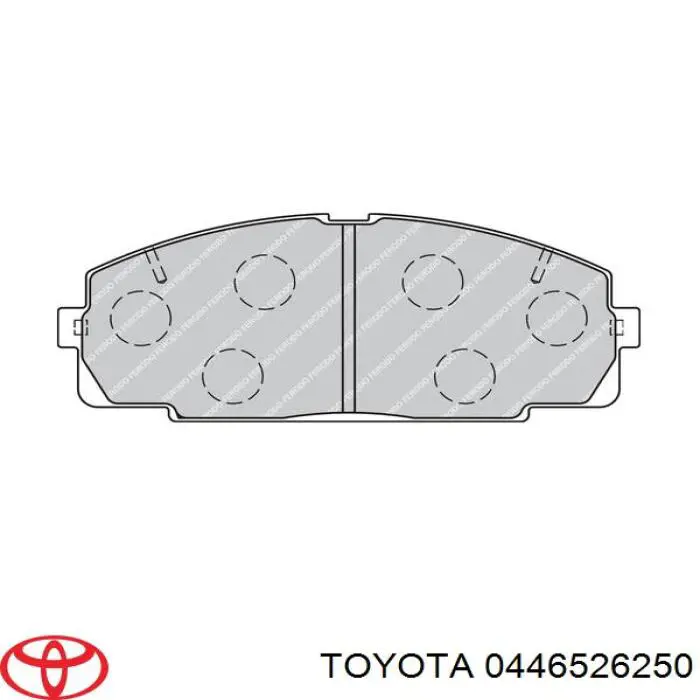 0446526250 Toyota колодки гальмівні передні, дискові