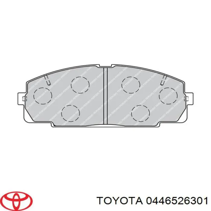 0446526301 Toyota колодки гальмівні передні, дискові