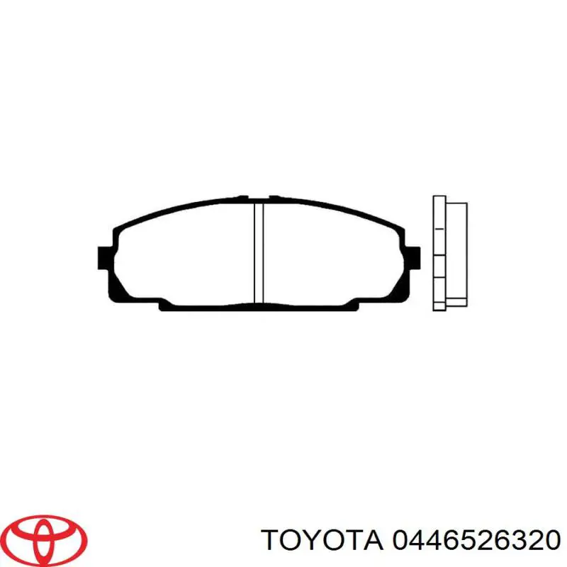 Гальмівні колодки Toyota 0446526320 ціна, від 25.56 USD