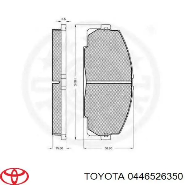 Тормозні колодки Toyota 0446526350