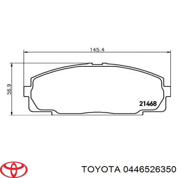 Купити 0446526350 Toyota Колодки гальмівні передні, дискові