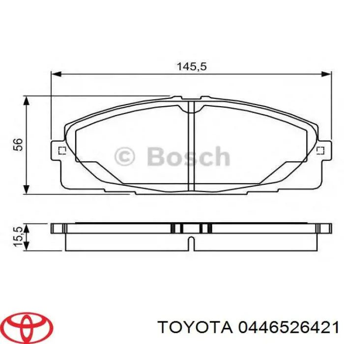 0446526421 Toyota Передні гальмівні колодки