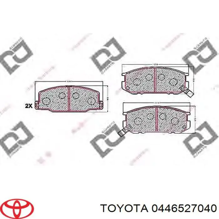 449128360 Toyota колодки гальмівні передні, дискові
