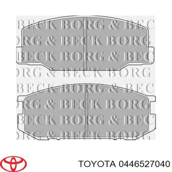 0446527040 Toyota Передні гальмівні колодки