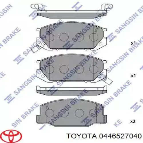 Гальмівні колодки Toyota 0446527040 ціна, від 38.74 USD
