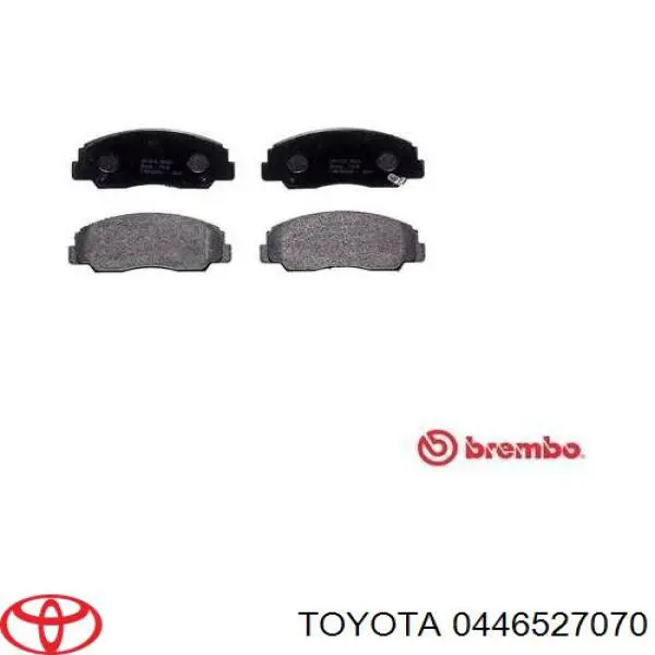 0446527070 Toyota колодки гальмівні передні, дискові