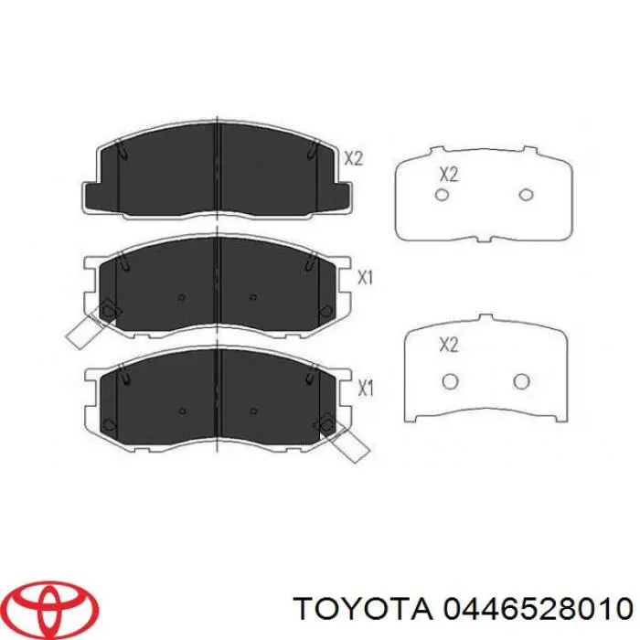 Передні тормозні колодки 0446528010 Toyota