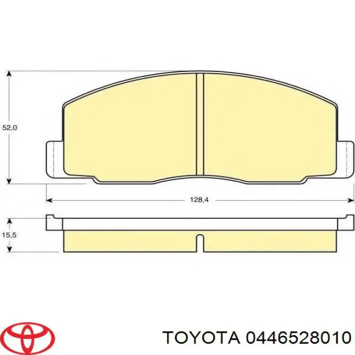 Гальмівні колодки Toyota 0446528010 ціна, від 22.34 USD