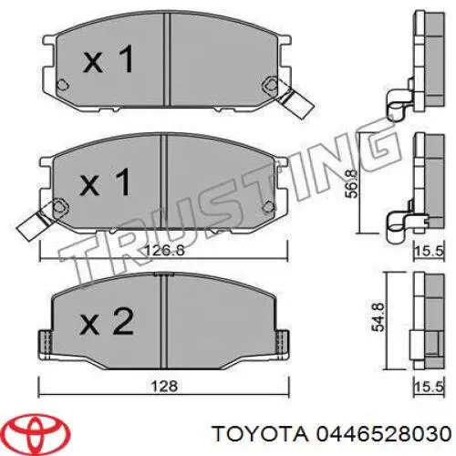 0446528030 Toyota колодки гальмівні передні, дискові