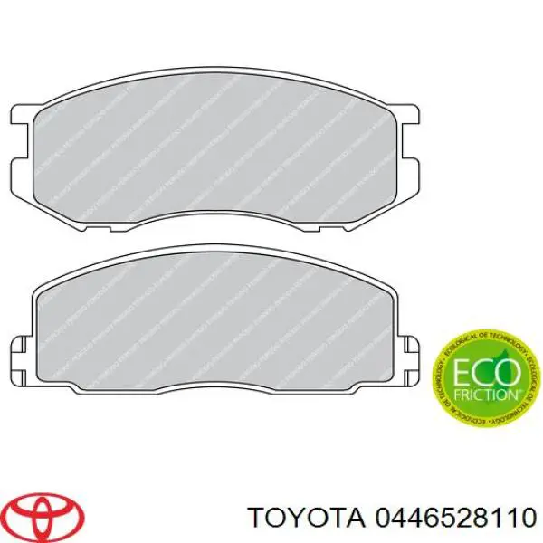 0446528110 Toyota колодки гальмівні передні, дискові