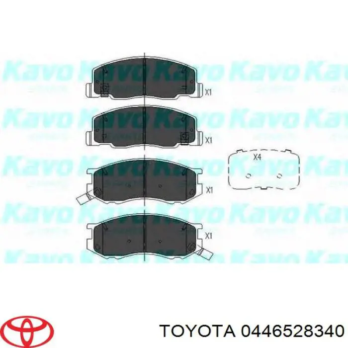 0446528340 Toyota Передні гальмівні колодки