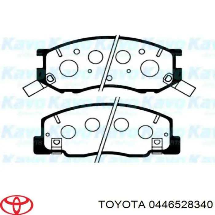 Колодки гальмівні передні, дискові 0446528340 Toyota