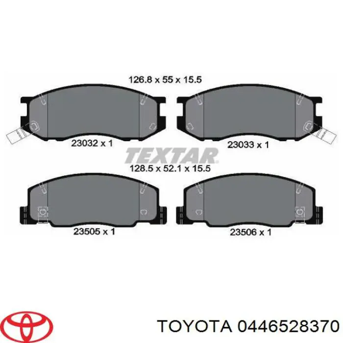 Купити 0446528370 Toyota Колодки гальмівні передні, дискові