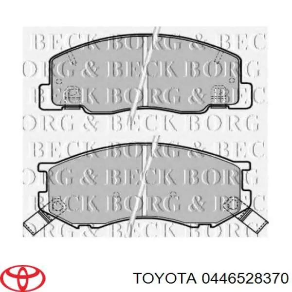 Колодки гальмівні передні, дискові 0446528370 Toyota