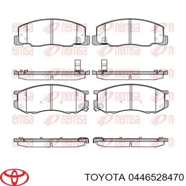 Передні тормозні колодки 0446528470 Toyota