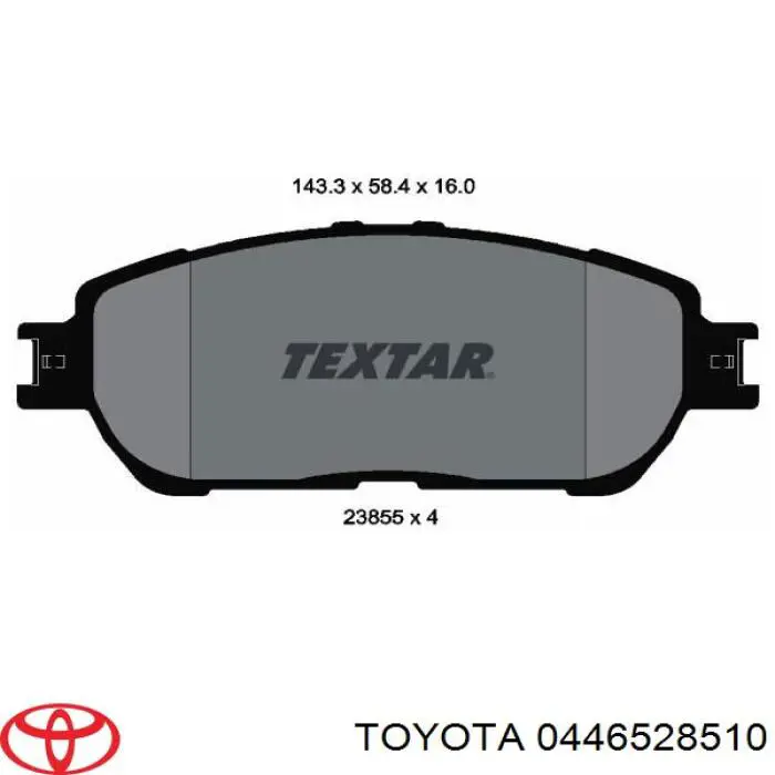 0446528510 Toyota Передні гальмівні колодки