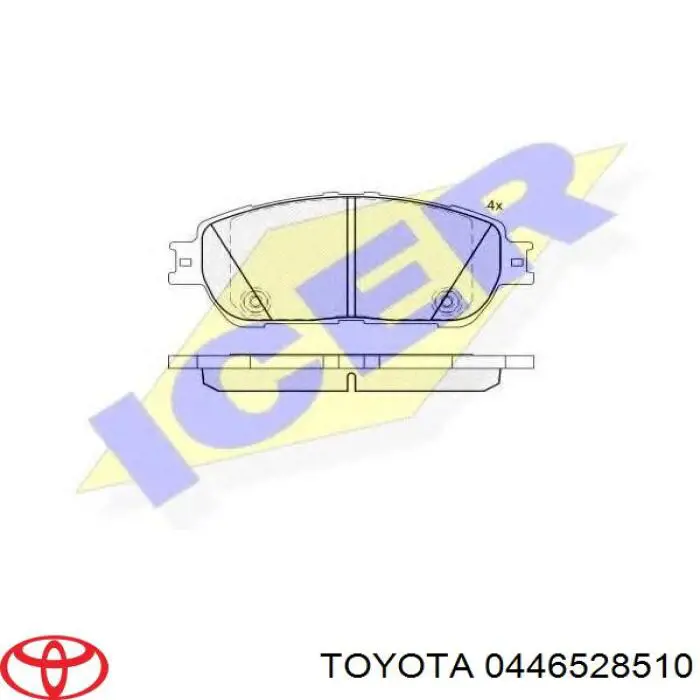Гальмівні колодки Toyota 0446528510 ціна, від 18.01 USD