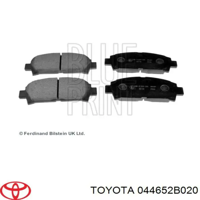 Колодки гальмівні передні, дискові 044652B020 Toyota