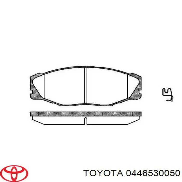 Колодки гальмівні передні, дискові 0446530050 Toyota