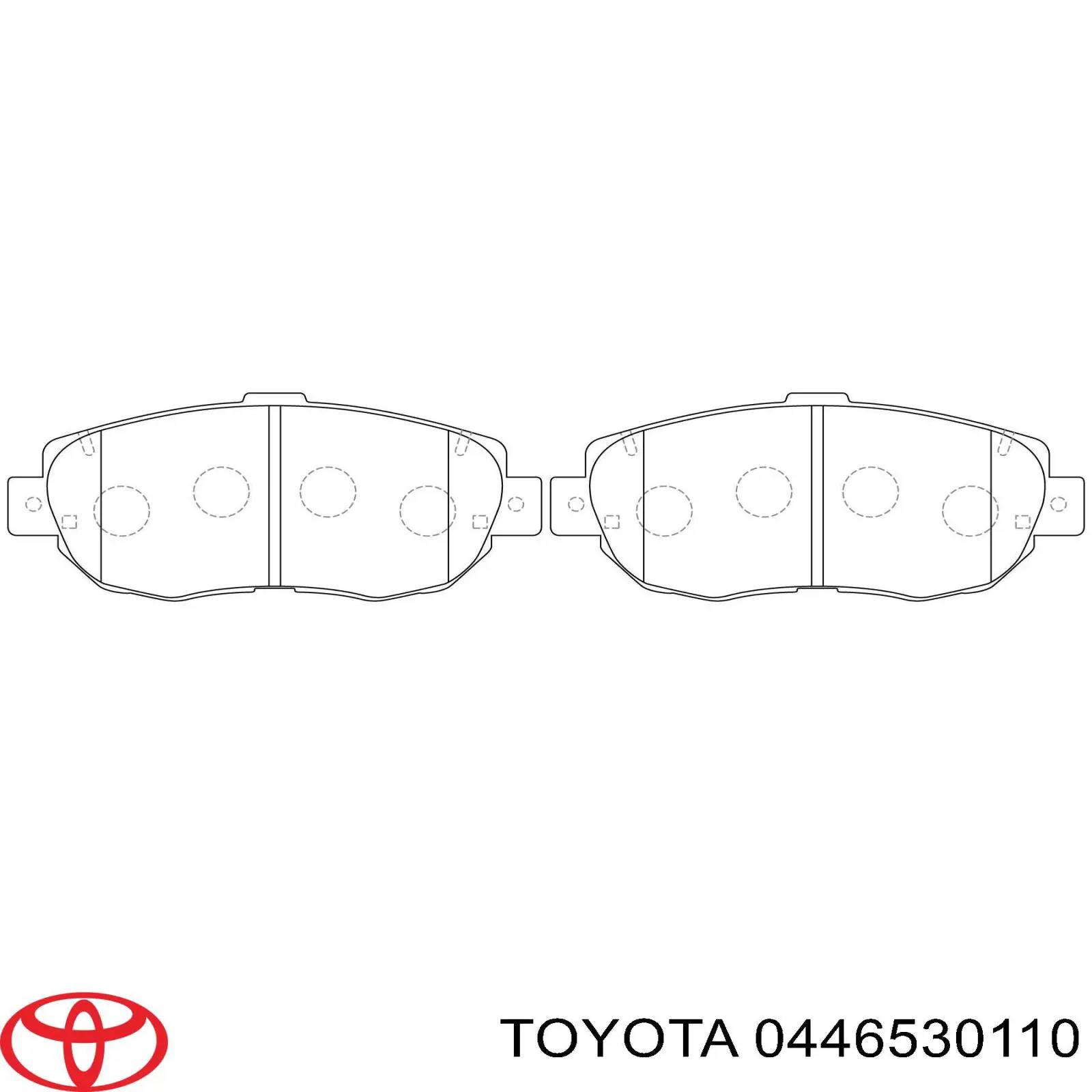 Передні тормозні колодки 0446530110 Toyota