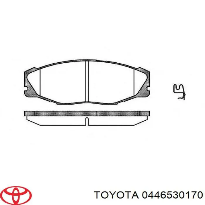 Колодки гальмівні передні, дискові 0446530170 Toyota