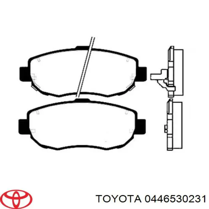 Передні тормозні колодки 0446530231 Toyota