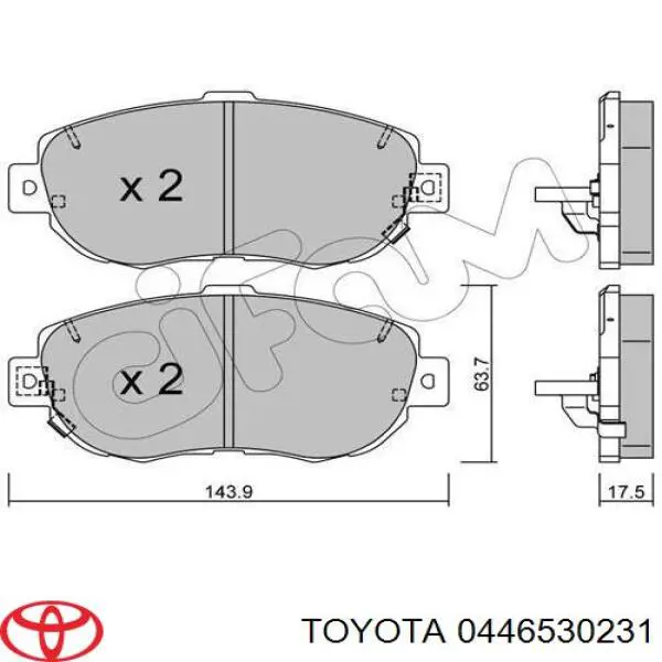 Купити 0446530231 Toyota Колодки гальмівні передні, дискові