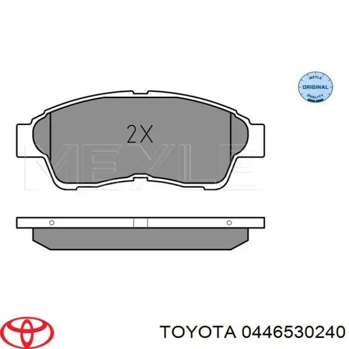 Передні тормозні колодки 0446530240 Toyota