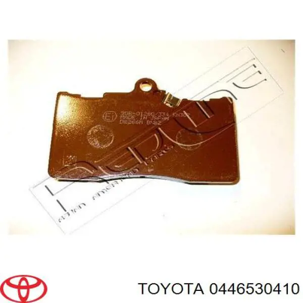 Колодки гальмівні передні, дискові 0446530410 Toyota