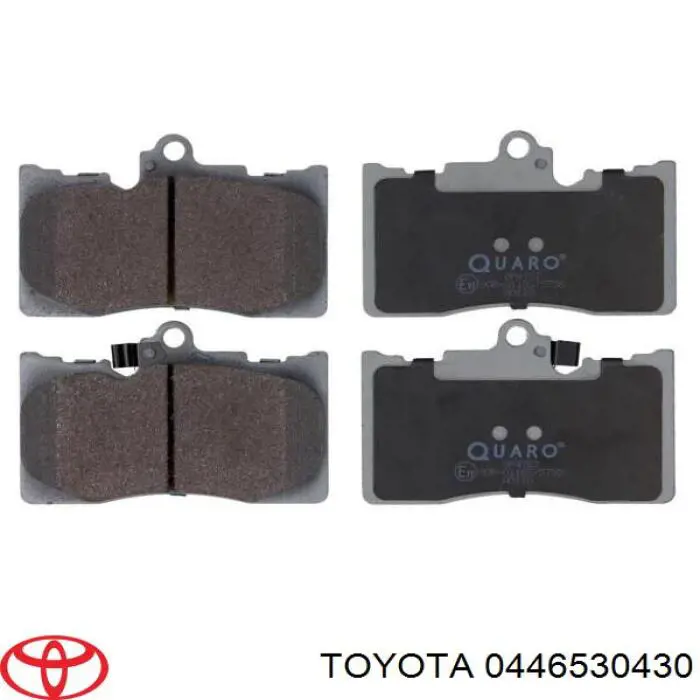 Колодки гальмівні передні, дискові 0446530430 Toyota