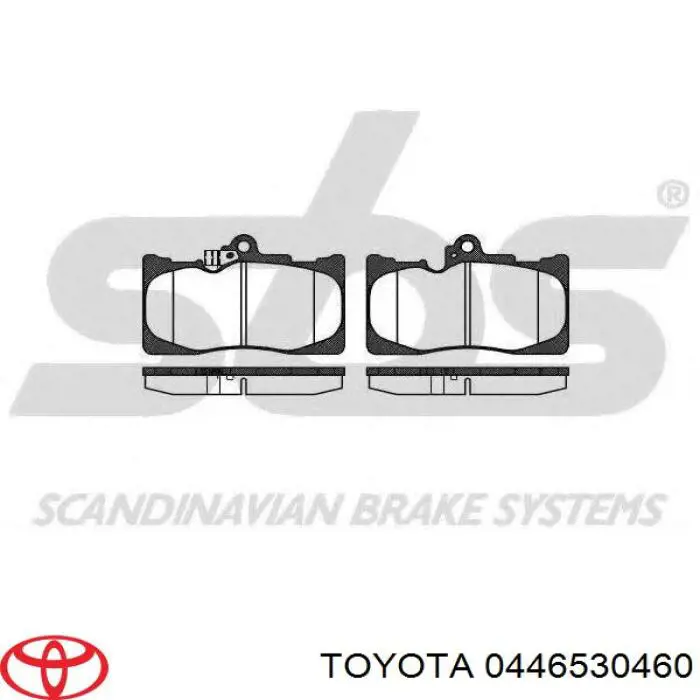 Колодки гальмівні передні, дискові 0446530460 Toyota