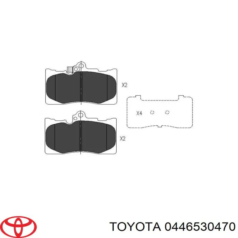 Тормозні колодки Toyota 0446530470