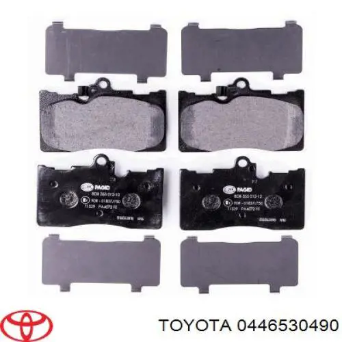 0446530490 Toyota Передні гальмівні колодки