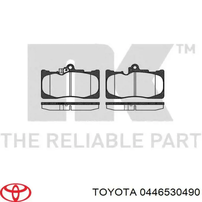Гальмівні колодки Toyota 0446530490 ціна, від 36.86 USD