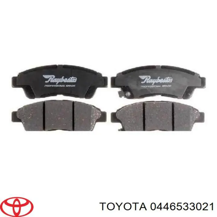 Передні тормозні колодки 0446533021 Toyota
