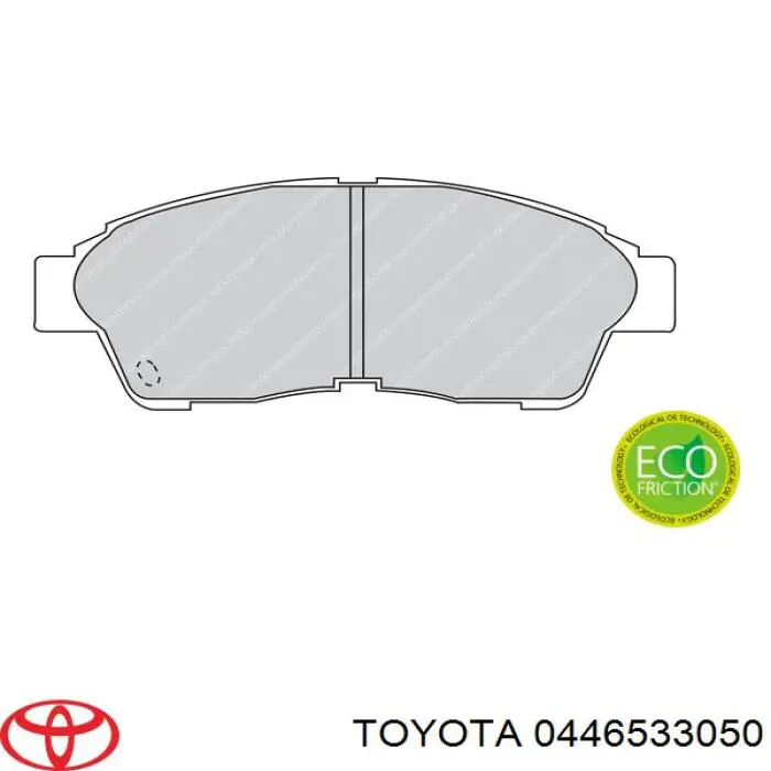0446533050 Toyota колодки гальмівні передні, дискові