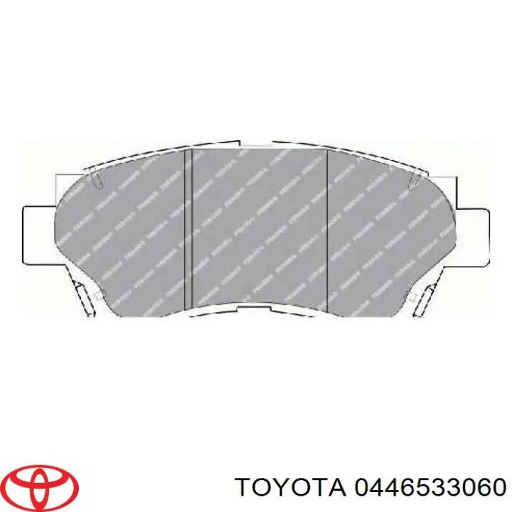 Передні тормозні колодки 0446533060 Toyota