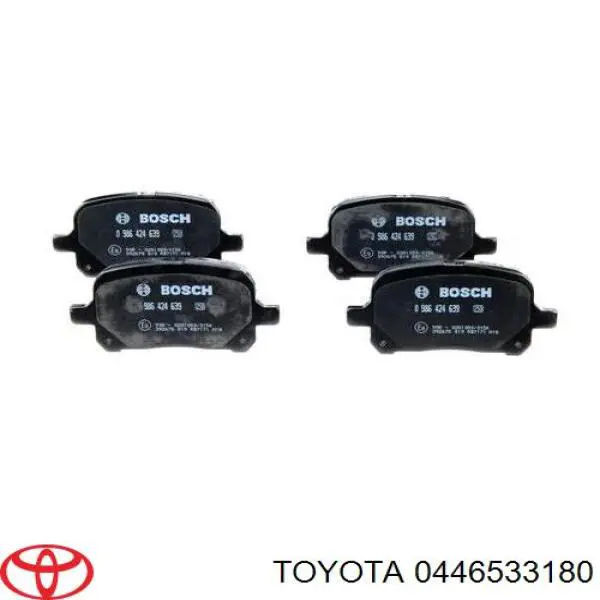 0446533180 Toyota колодки гальмівні передні, дискові
