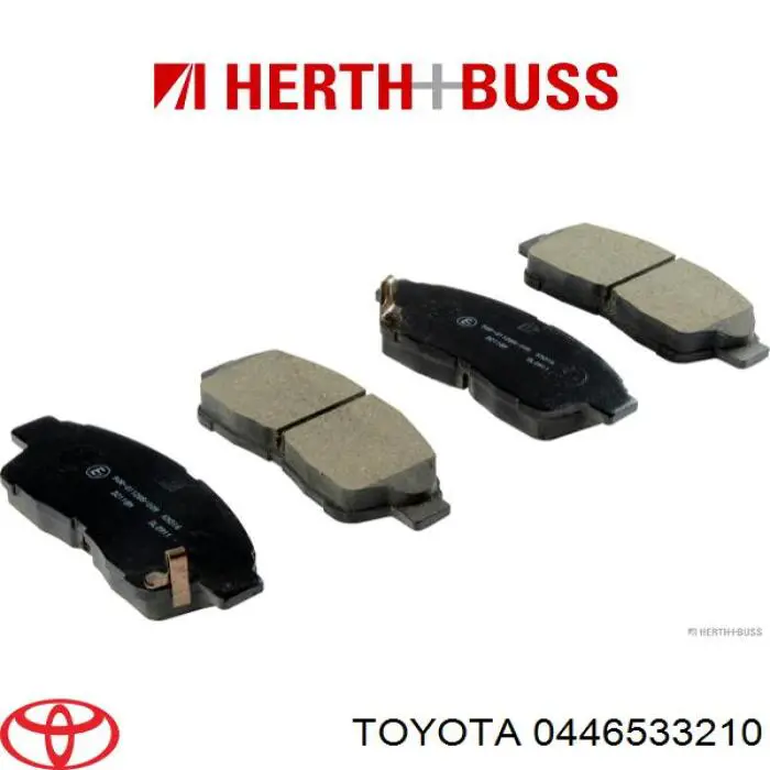 Передні тормозні колодки 0446533210 Toyota